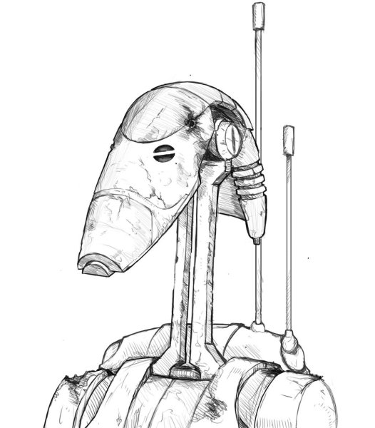 Раскраска Звёздные войны войны клонов дроиды