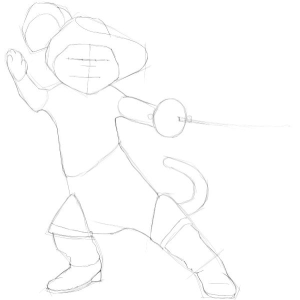 Кот в сапогах рисунок