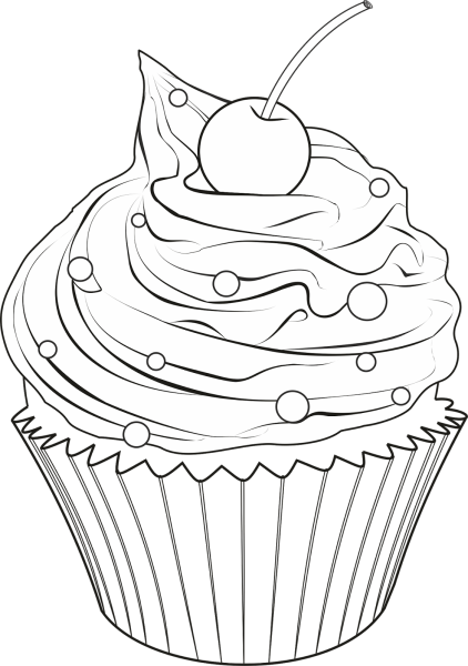 Пирожное. Раскраска