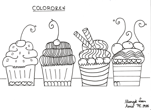 Раскраски пирожные