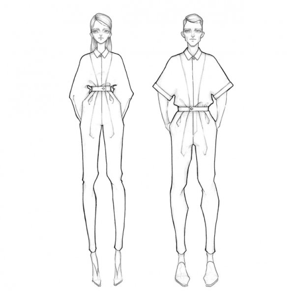 Эскиз модели для одежды