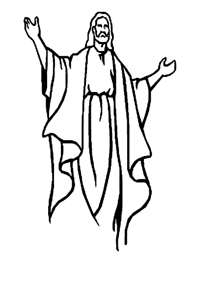 Распятие Иисуса Христа прорись