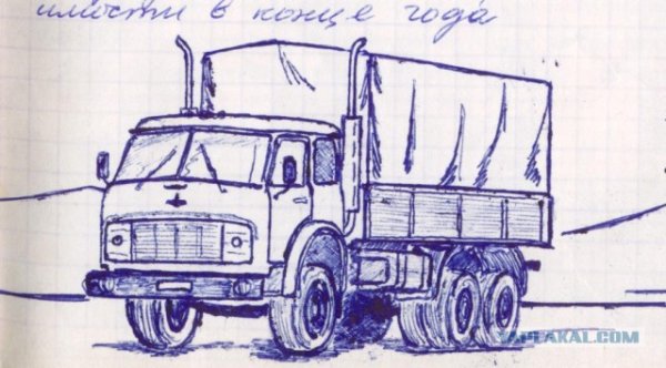 Лёгкие рисунки КАМАЗА
