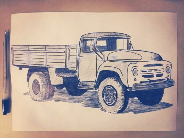 ЗИЛ 130 арт сбоку