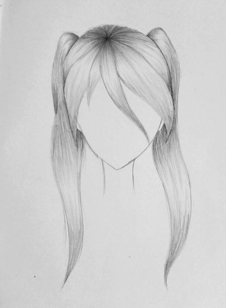 Волосы для рисования карандашом легкие