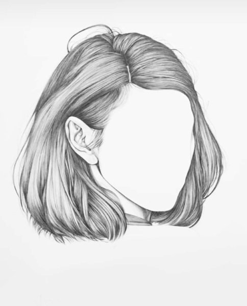 Волосы для срисовки карандашом