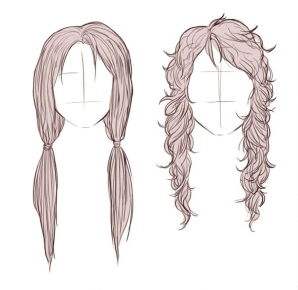 Волосы для рисования девушки