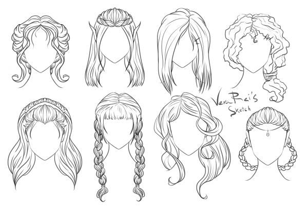 Прически карандашом