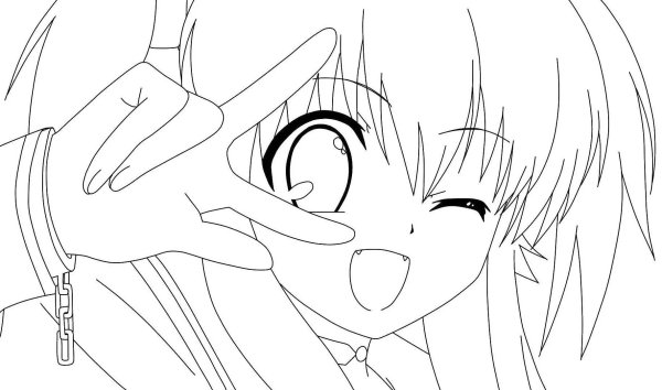 Картинки аниме раскраски