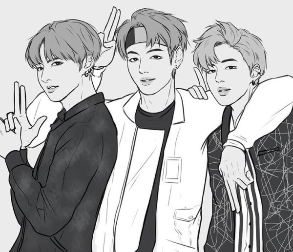 Группа БТС разукрашен