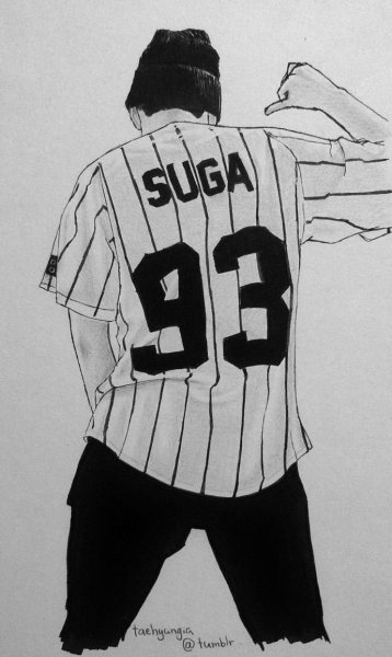 БТС Шуга карандашом