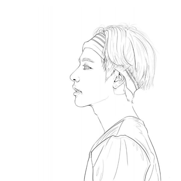 Ким Тэхен раскраска