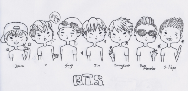 Скетч БТС Чиби