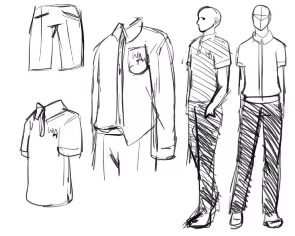 Эскизы мужской одежды