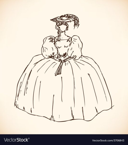 Наряды 19 века карандашом