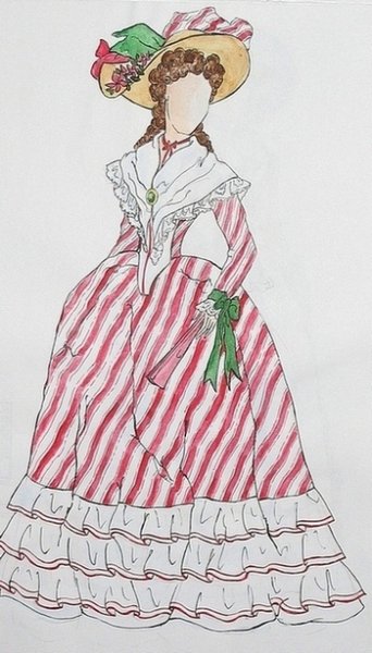 Эскиз исторического кос