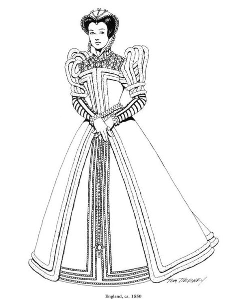 Костюм эпохи Возрождения Франция 19 век женский