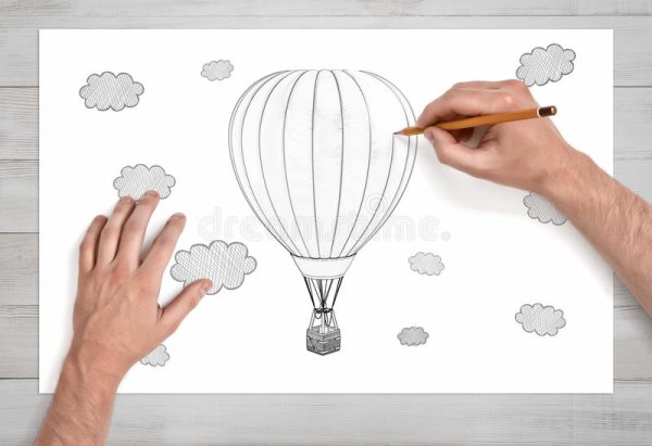 Воздушный шар пошагово