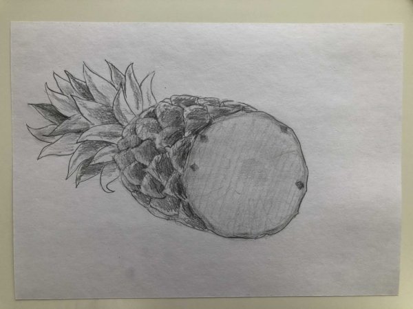 Ананас рисунок легкий