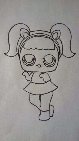 Куклы ЛОЛ для срисовки карандашом