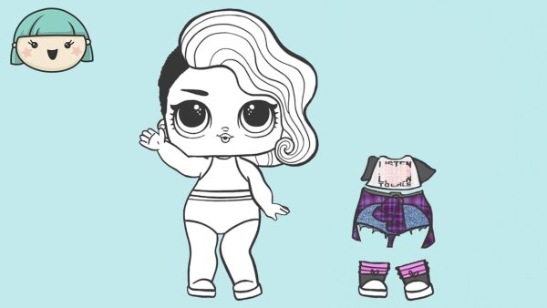 Кукла ЛОЛ рисунок простым карандашом