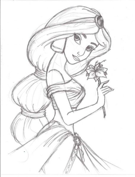 Жасмин Дисней рисунок