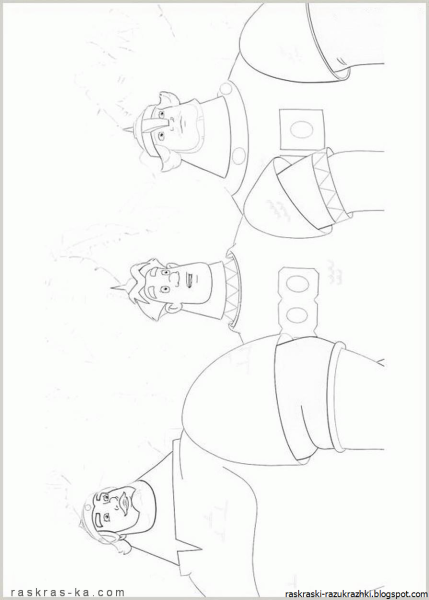 Три богатыря из бумаги