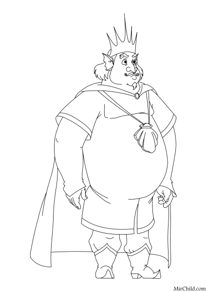 Разукрашка Илья Муромец богатырь
