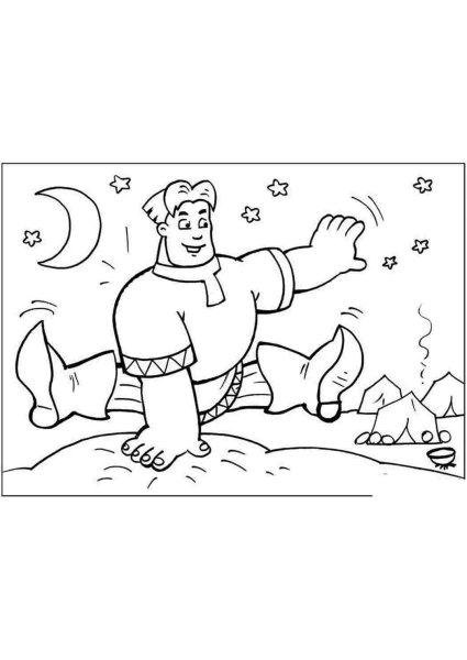 Алёша Попович и Тугарин змей раскраска