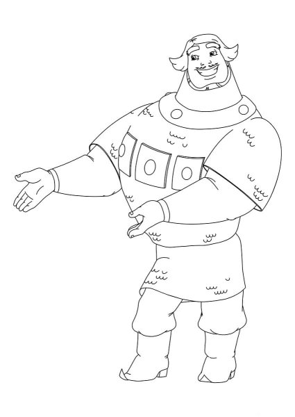 Раскраска богатырь Илья Муромец