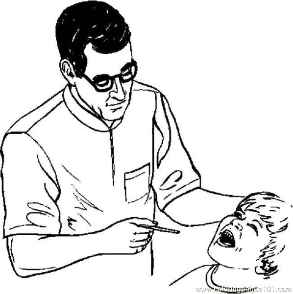 Раскраска стоматолог