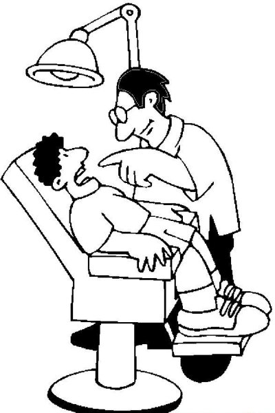 Стоматолог рисунок карандашом