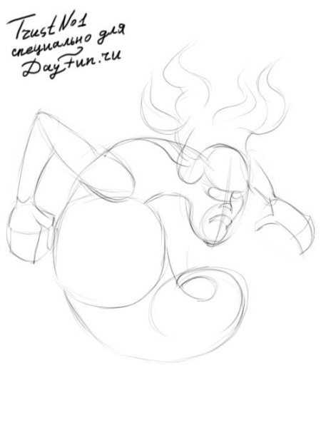 Водяной рисунок карандашом поэтапно