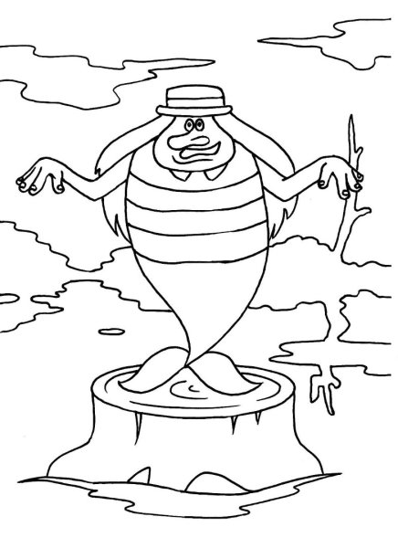 Летучий корабль мультфильм раскраска