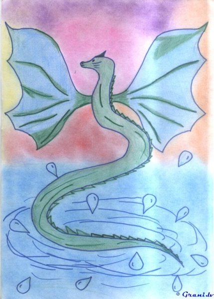 Водяной детский рисунок