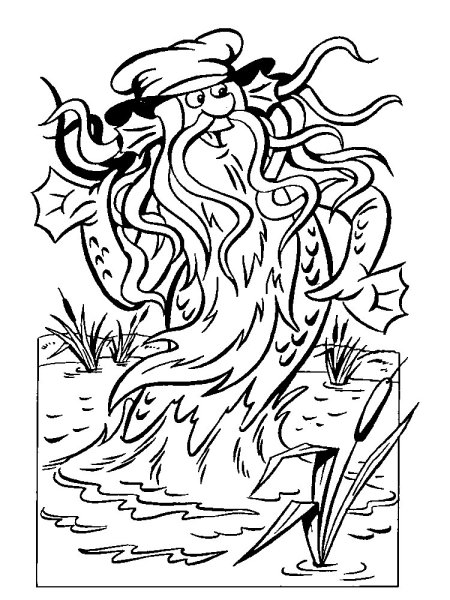 Леший раскраска