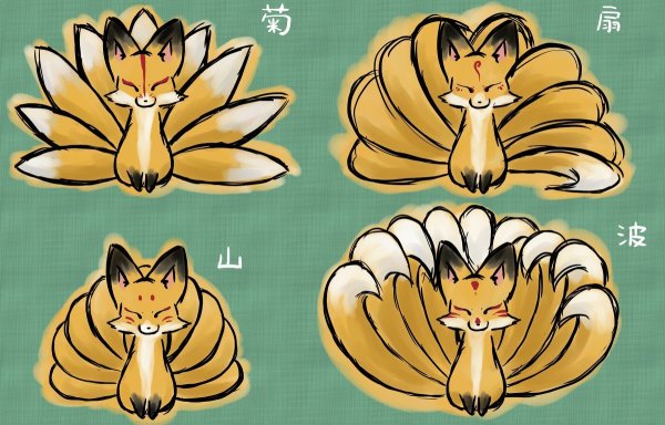 Рисунки Кицунэ легкие
