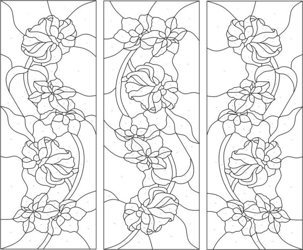 Эскизы для витража на стекле