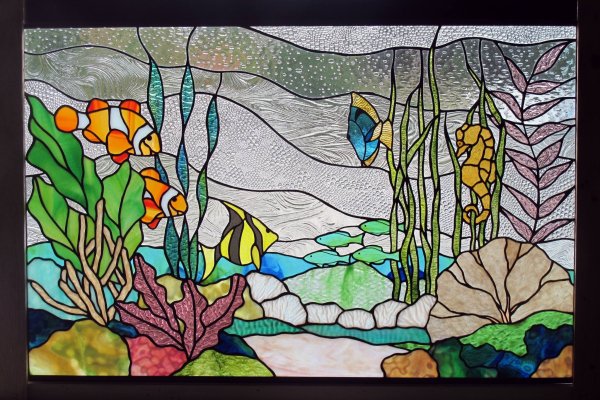 Аквариум витраж Тиффани