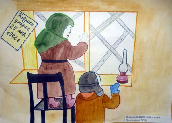 Рисунок на тему блокадный Ленинград