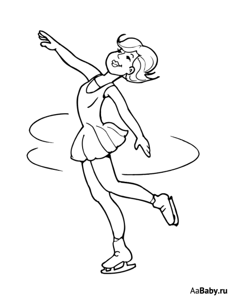 Фигуристка для срисовки