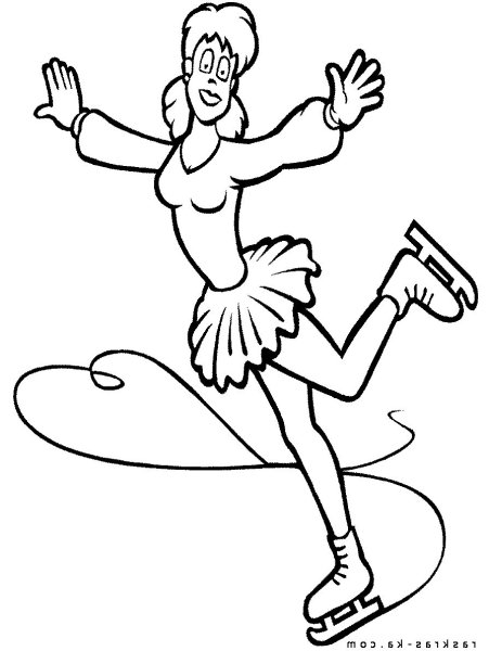 Раскраска фигуристка