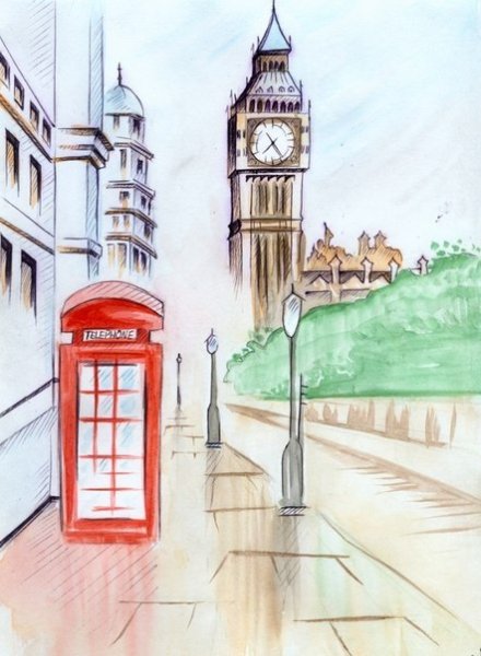 Биг Бен и Эйфелева башня