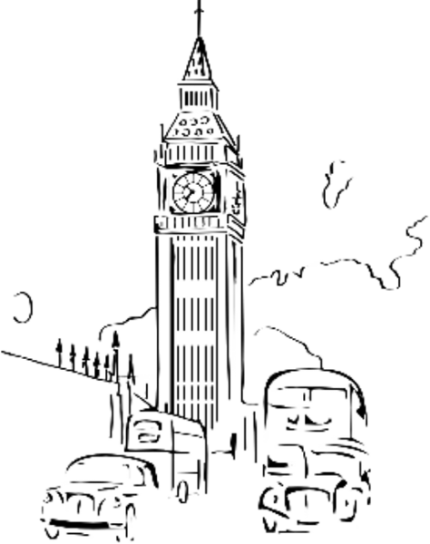 Рисуем Биг Бен с ребенком