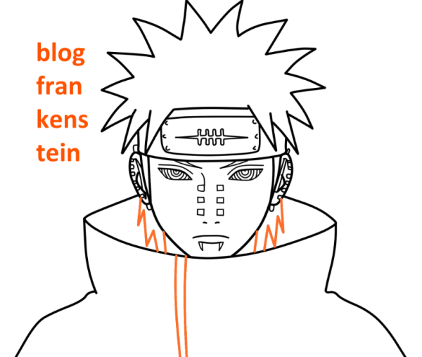 Нарисовать Пейна из Наруто