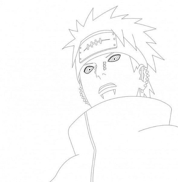 Наруто Пейн разукрашка