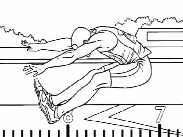 Легкая атлетика раскраска для детей