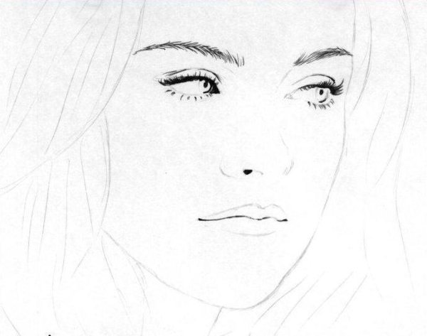 Рисунки лица карандашом для срисовки