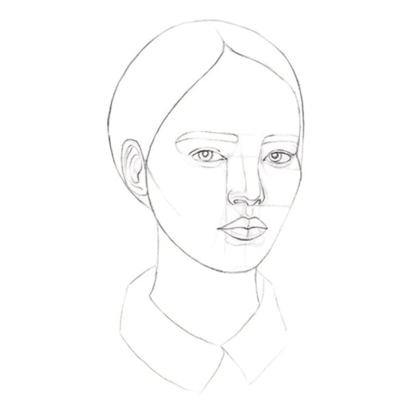Лицо человека карандашом