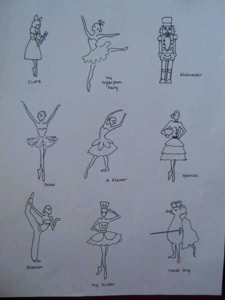 Иллюстрация по балету Щелкунчик рисунок